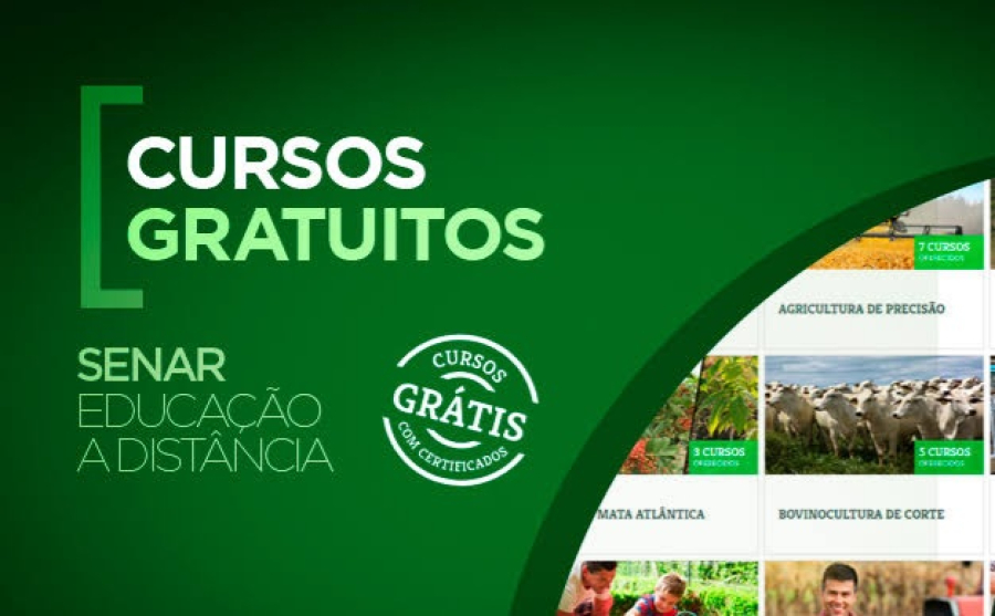 Senar tem 220 cursos agrícolas online gratuitos disponíveis 