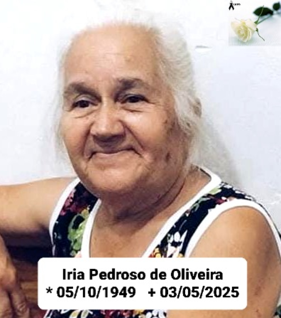 Faleceu aos 75 anos  Iria Pedroso de Oliveira 